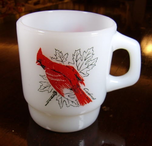 ファイヤーキング マグカップ レッドバード 赤い鳥 Antiques U S A Br アメリカ アンティーク ｇｒｏｗｔｏｎ グロートン